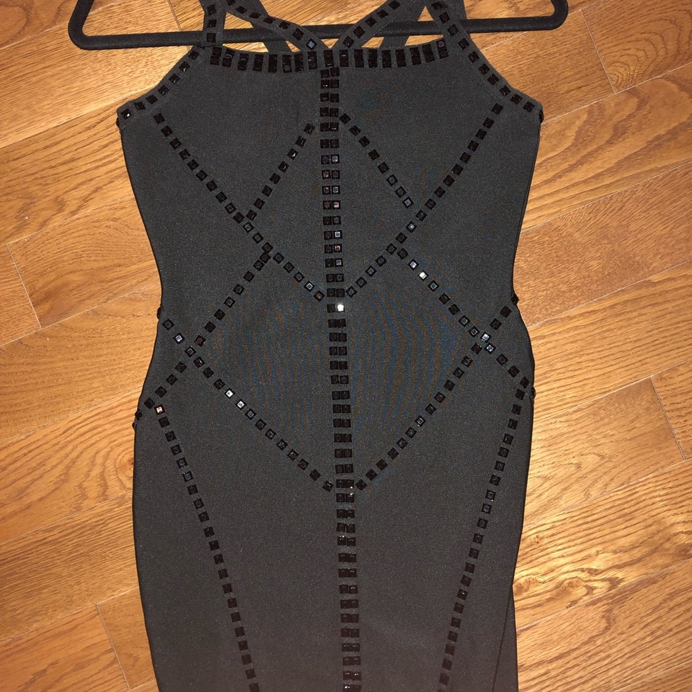 Gorgeous Black Bandage Studded Bodycon dress